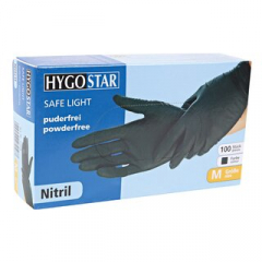 HYGOSTAR Nitrilhandschuhe Safe Light | Puderfrei 100er Größe: M